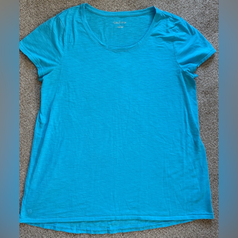 Lilly Pulitzer Etta Scoop Neck Short Sleeve - Large